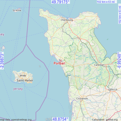 Portbail on map