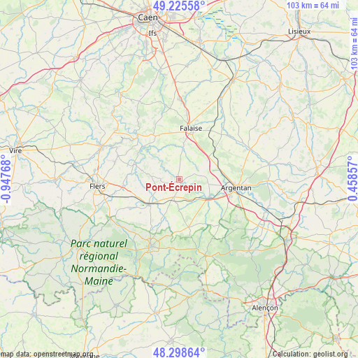 Pont-Écrepin on map