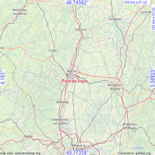 Pont-de-Veyle on map