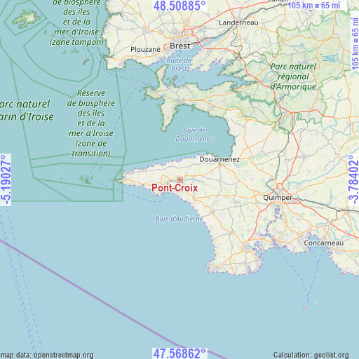 Pont-Croix on map