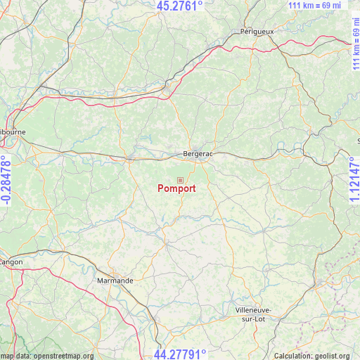 Pomport on map