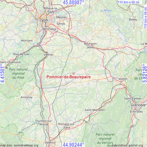 Pommier-de-Beaurepaire on map