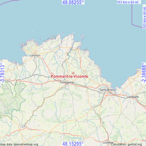 Pommerit-le-Vicomte on map