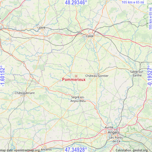 Pommerieux on map