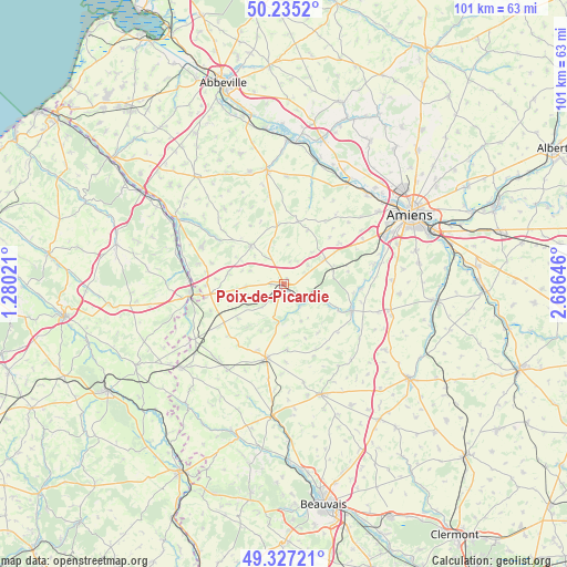 Poix-de-Picardie on map