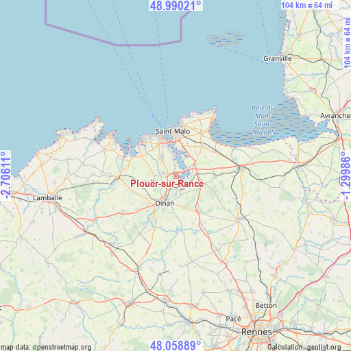 Plouër-sur-Rance on map