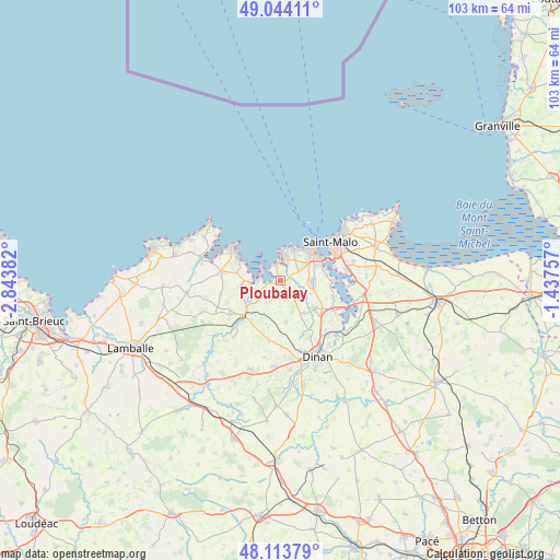 Ploubalay on map