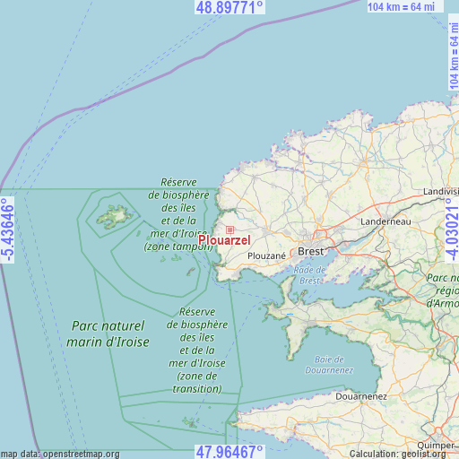 Plouarzel on map