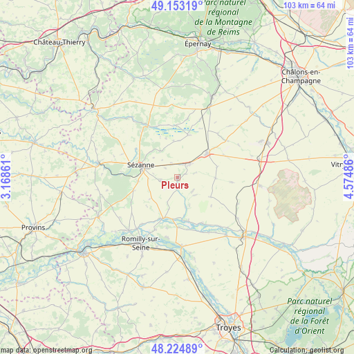 Pleurs on map