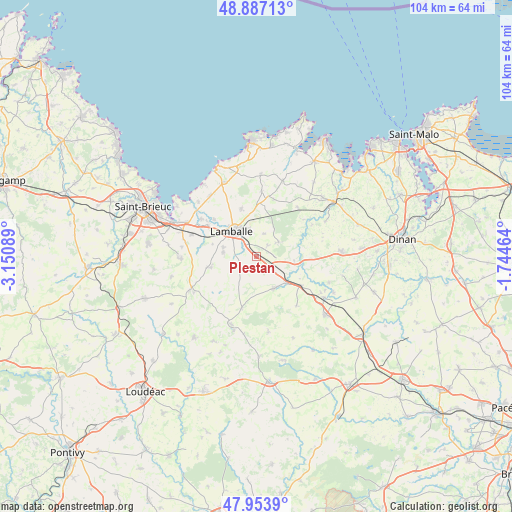 Plestan on map