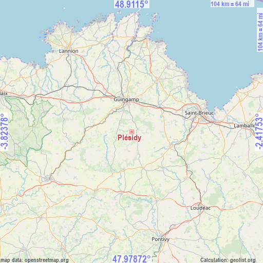 Plésidy on map