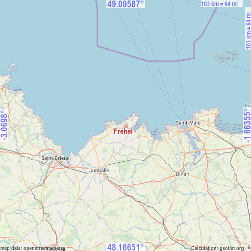 Fréhel on map