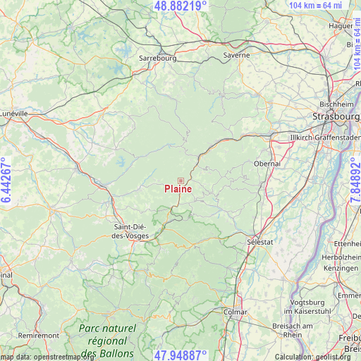 Plaine on map