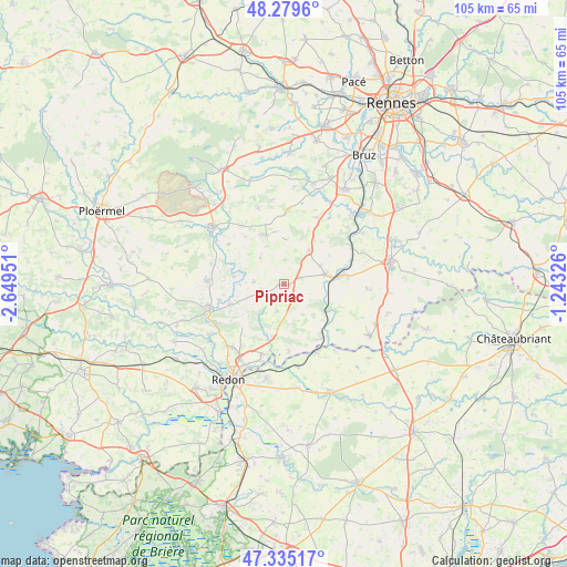 Pipriac on map