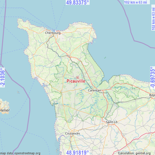 Picauville on map