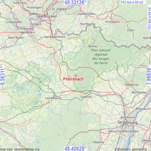 Petersbach on map