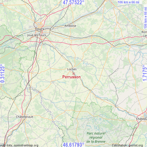 Perrusson on map