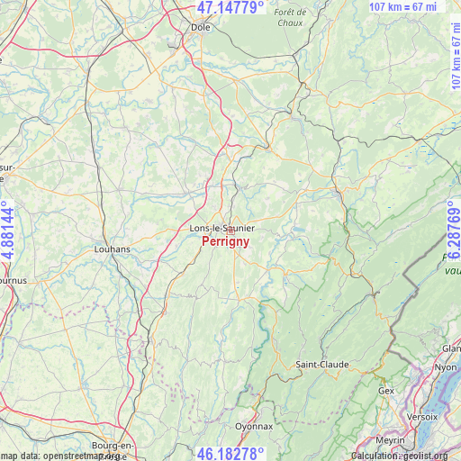 Perrigny on map