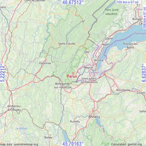 Péron on map