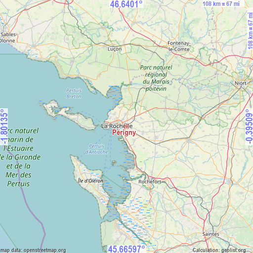 Périgny on map