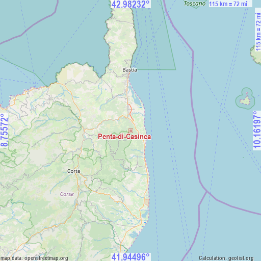 Penta-di-Casinca on map