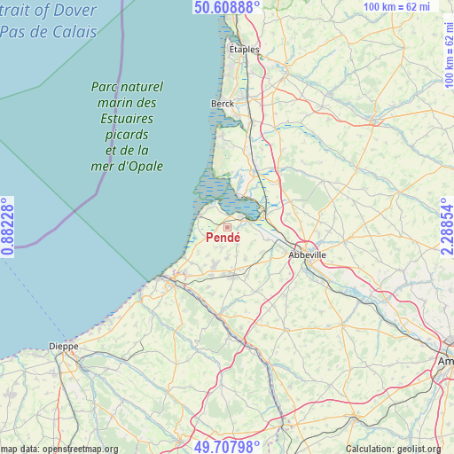 Pendé on map