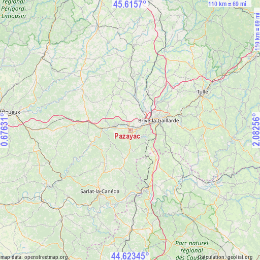 Pazayac on map