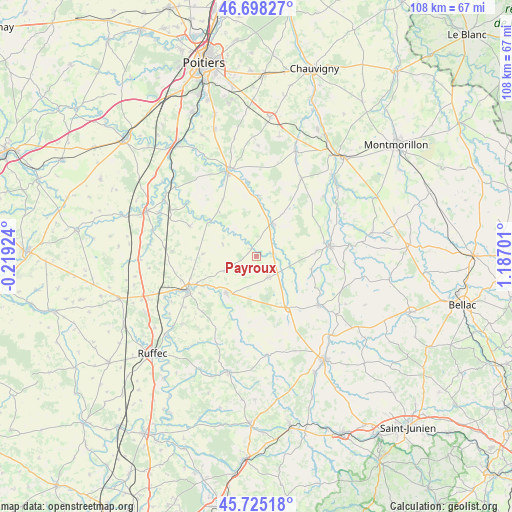 Payroux on map