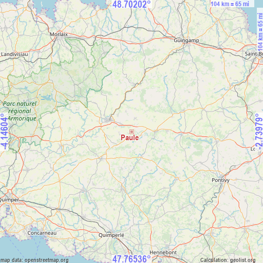 Paule on map