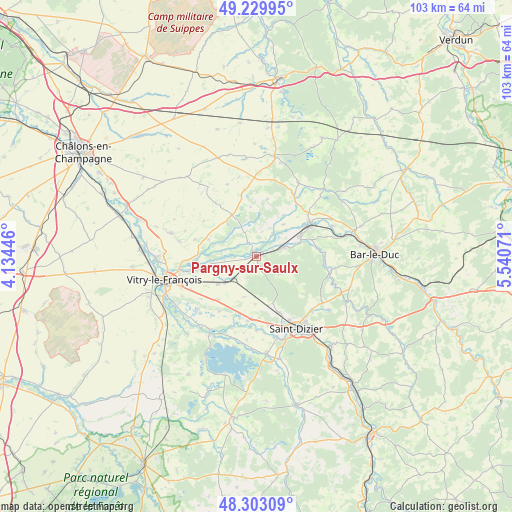 Pargny-sur-Saulx on map