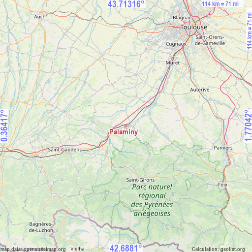 Palaminy on map