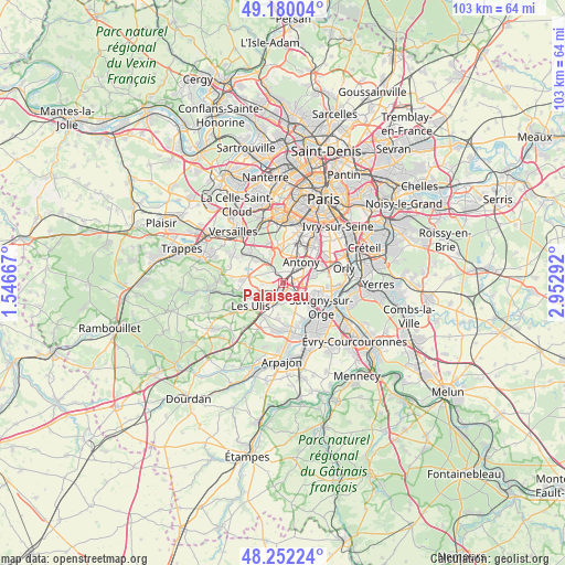 Palaiseau on map