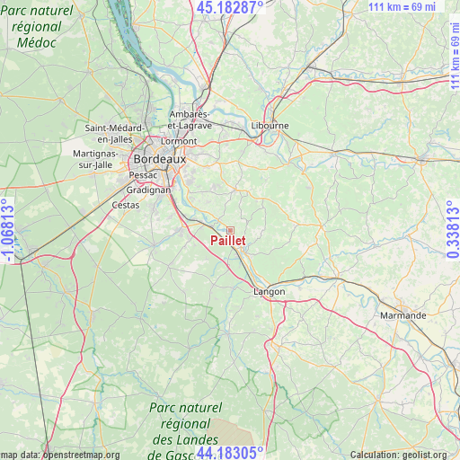 Paillet on map