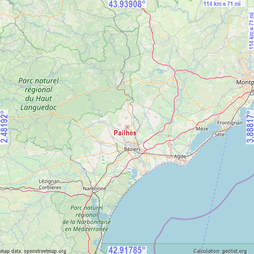 Pailhès on map