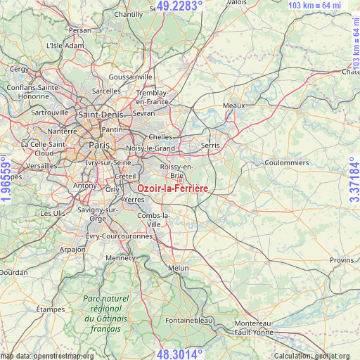 Ozoir-la-Ferrière on map