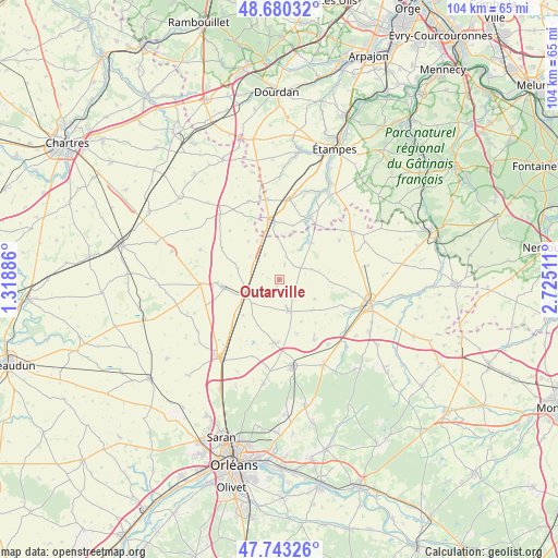 Outarville on map
