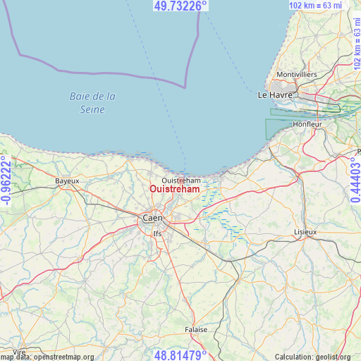 Ouistreham on map
