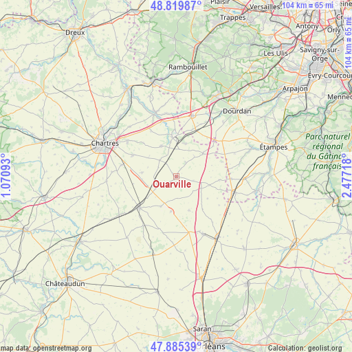 Ouarville on map