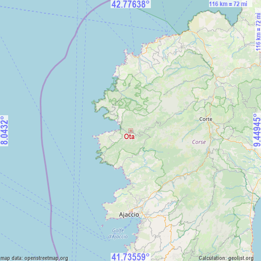 Ota on map