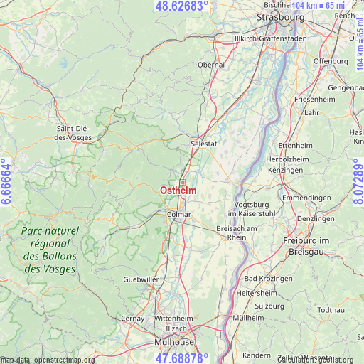 Ostheim on map