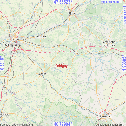 Orbigny on map