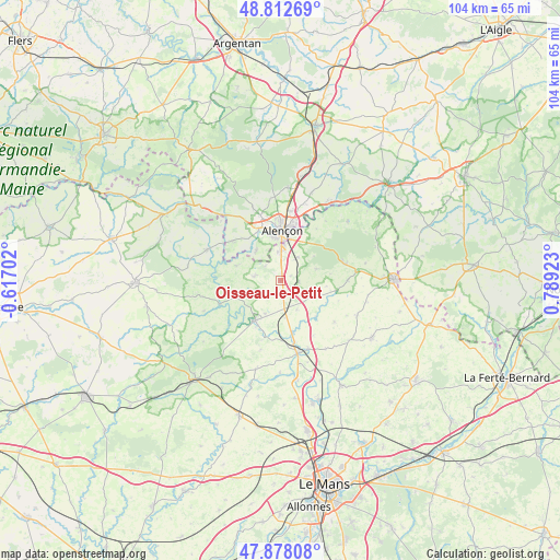Oisseau-le-Petit on map