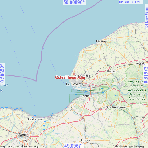 Octeville-sur-Mer on map