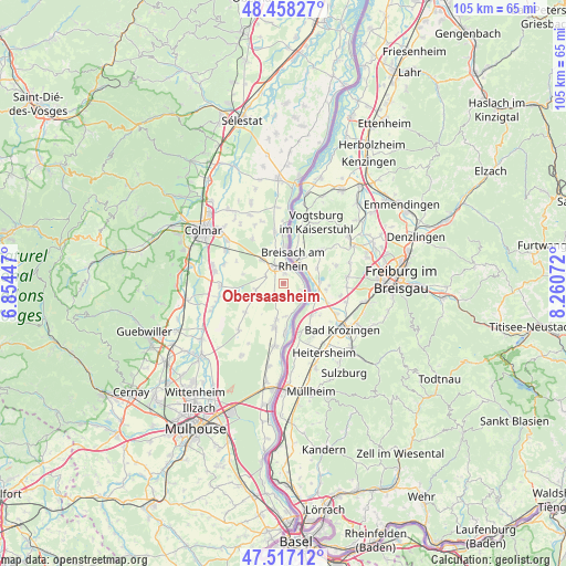 Obersaasheim on map