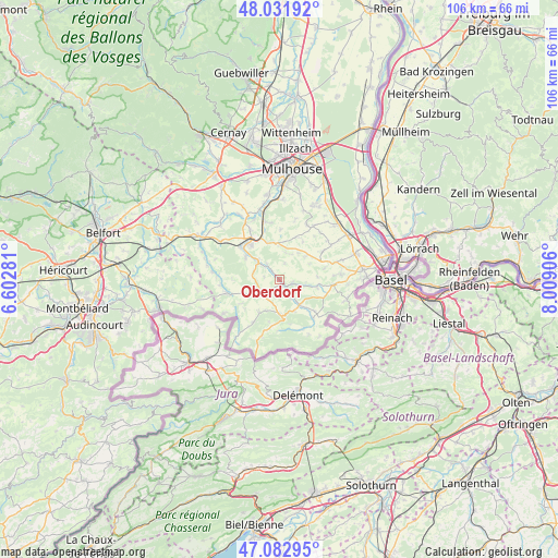 Oberdorf on map