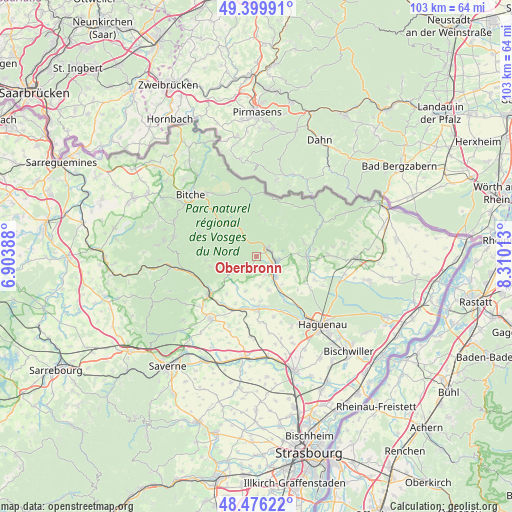 Oberbronn on map