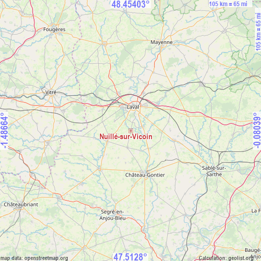Nuillé-sur-Vicoin on map