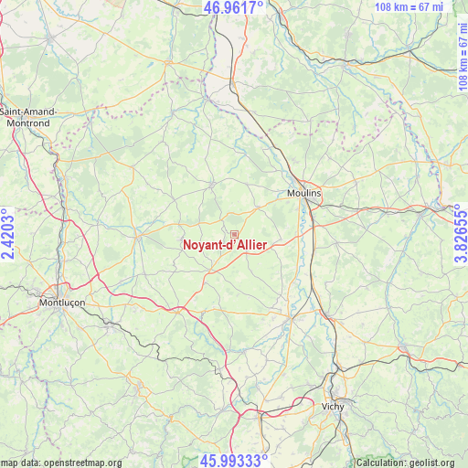 Noyant-d’Allier on map