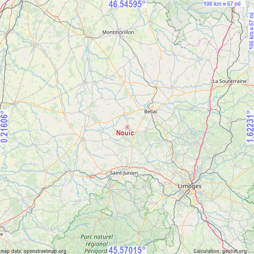 Nouic on map