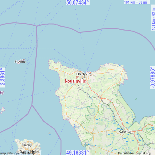 Nouainville on map